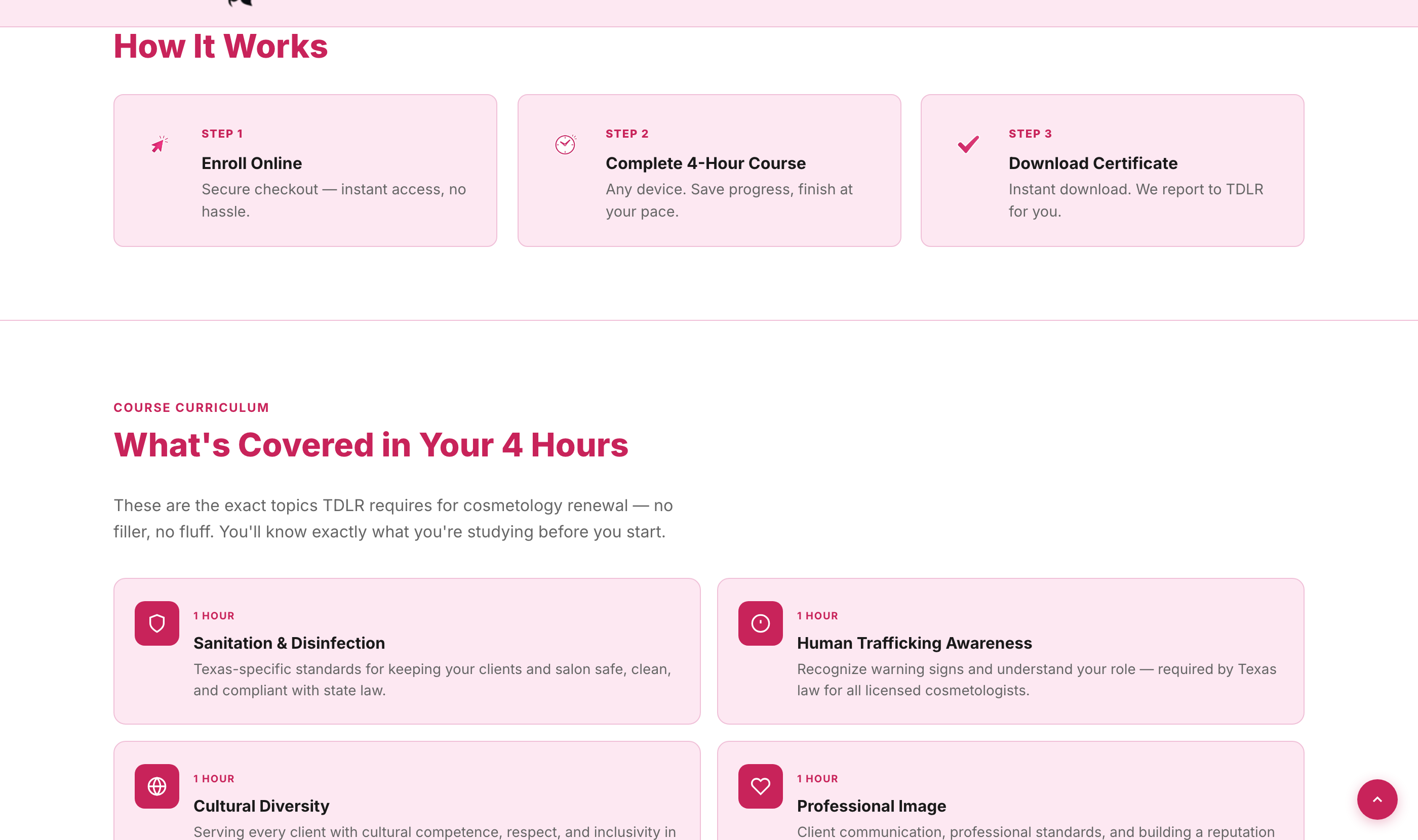 Platform A course flow