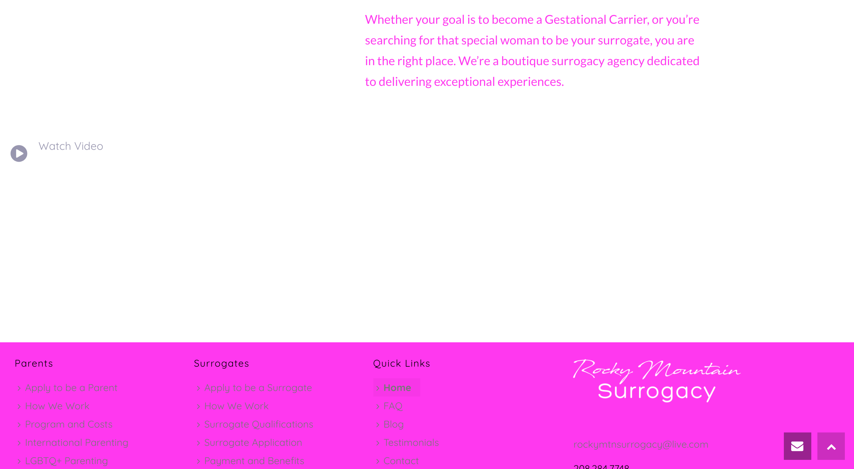 Original site mid-page with broken video and repeated copy